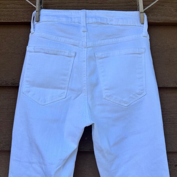 Just Black Denim White Frayed Hem Womens Jeans Size 25 Made In USA - Picture 9 of 13